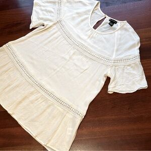 Women's Hippie Boho solid color shirt / top, size small